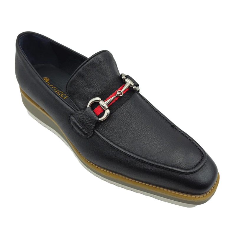 Carrucci Loafer Black Leather Men&