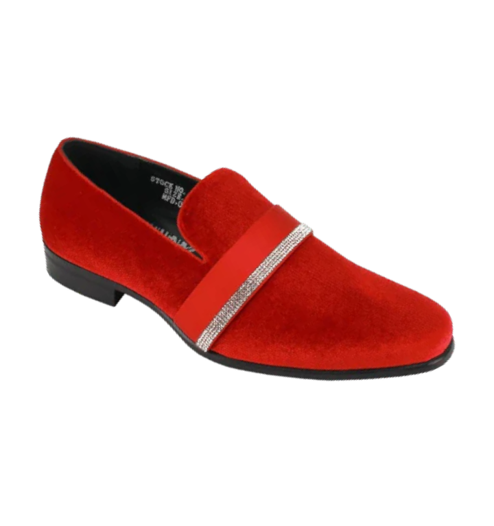 Red velvet slip on men&