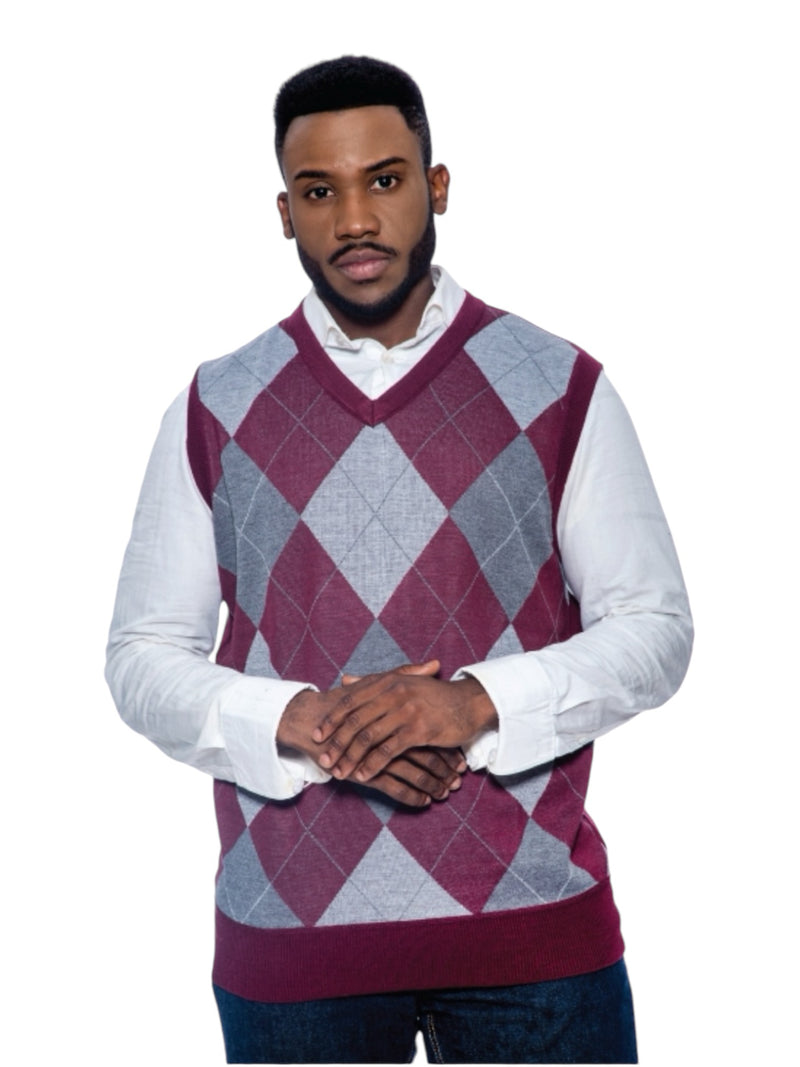 Burgundy-Grey Men&