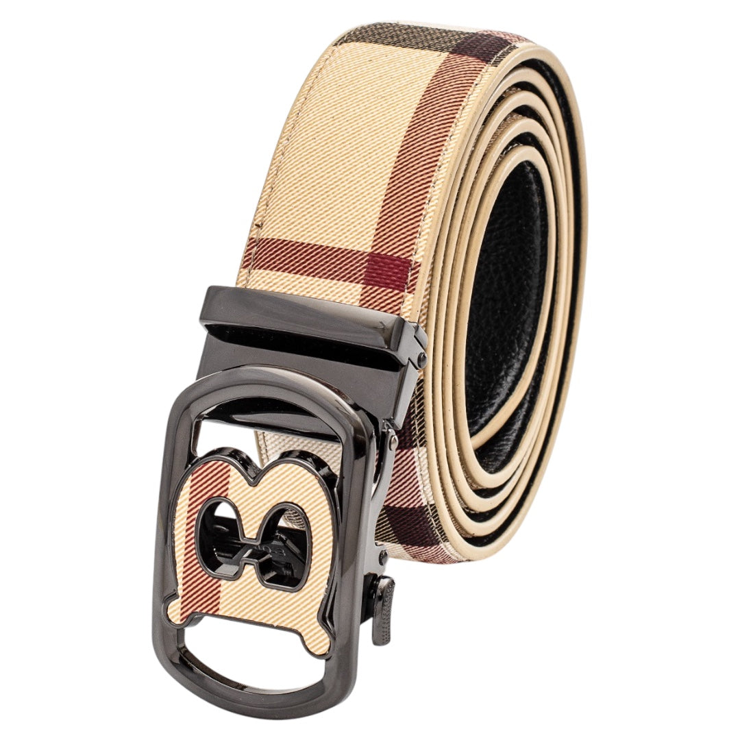 Khaki Plaid Luxury Design Men display picture 1
