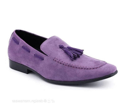 Lavender Emperor Men's Slip-on Suede Tassel Loafer Dress Casual Shoes