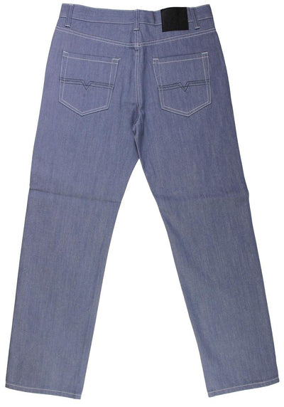 Light Blue Men's Loose-Fit Raw Denim Jeans by Access Apparel Style No: AP14033