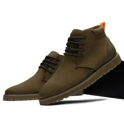 Olive Men's Casual Lace Up Boot Suede TAYNO Style No: The Maple