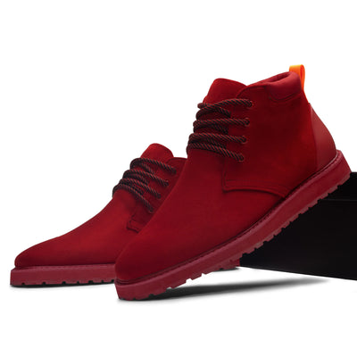 Red Men's Casual Lace Up Boot Suede TAYNO Style No: The Maple