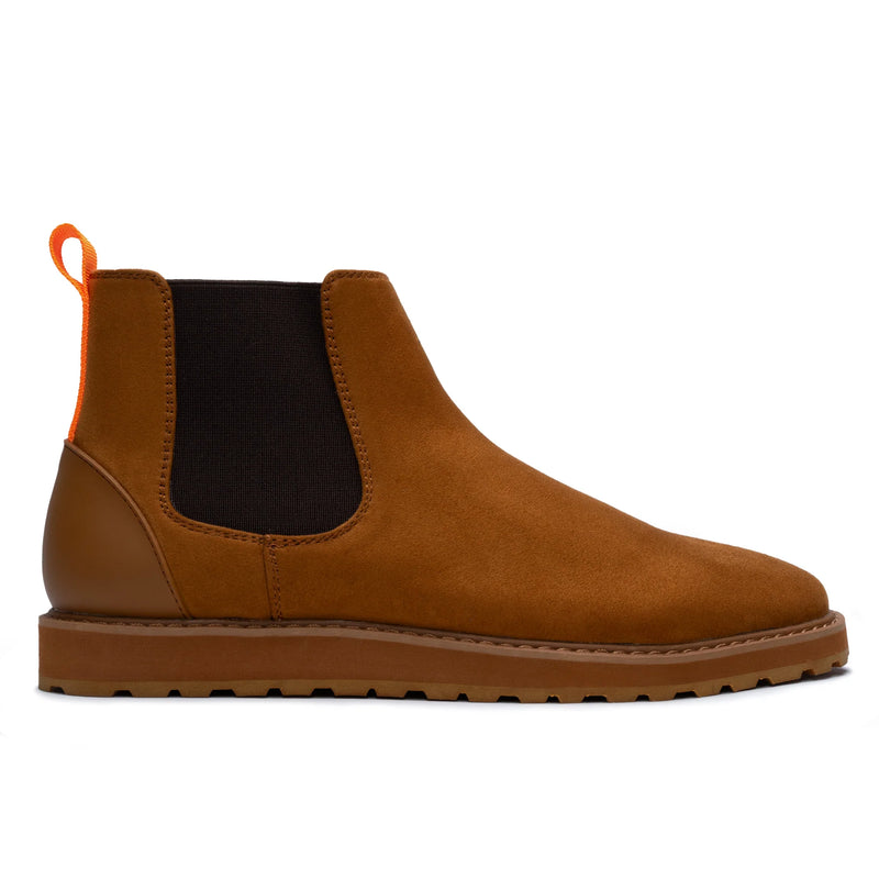 Camel Suede Chelsea Boots Casual Fashion Design Sneaker -The Mustella