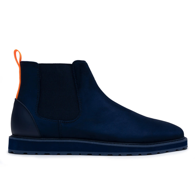 Navy Suede Chelsea Boots Casual Fashion Design Sneaker-The Mustella