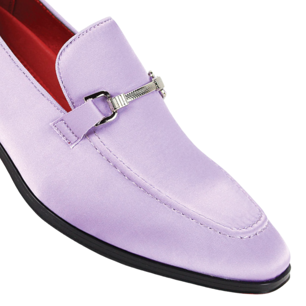ladies lilac dress shoes Men's Satin Material Slip-On Sliver Buckle Style No- – DESIGN MENSWEAR High Waisted Black Leather new_year Upgrade your look with Length:CUSTOM