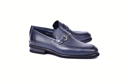 Men's Nevy Deer Skin Sliver Bit Buckle Loafer C001104-5844 By Corrente