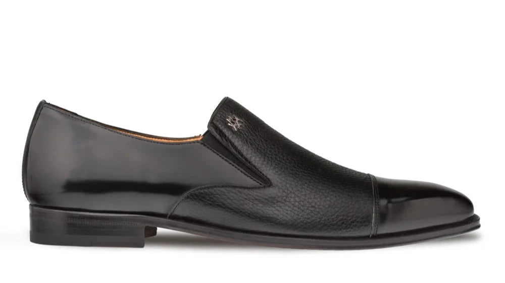 Mezlan Classic Black Leather Slip-Ons Mezlan Milan Classic Shoes Mens Size 10 Black Leather Slip  main image 3