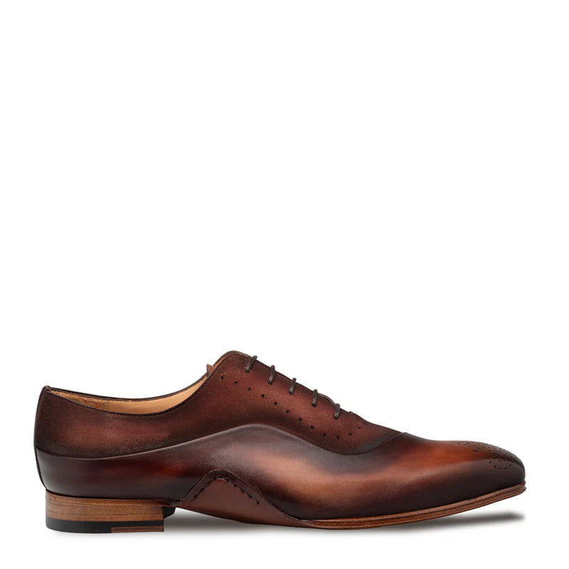 Mezlan Cognac Affari Medallion Toe Oxford Men&