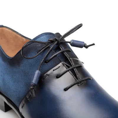 Mezlan Blue Men's Lace-Up Shoes Colomer Calf/Suede Oxford Style No:21342