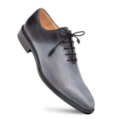 Mezlan Grey-Black Lace-Up Men's Shoes Barbaro Two-Tone Oxford Style-21316 - DESIGN MENSWEAR