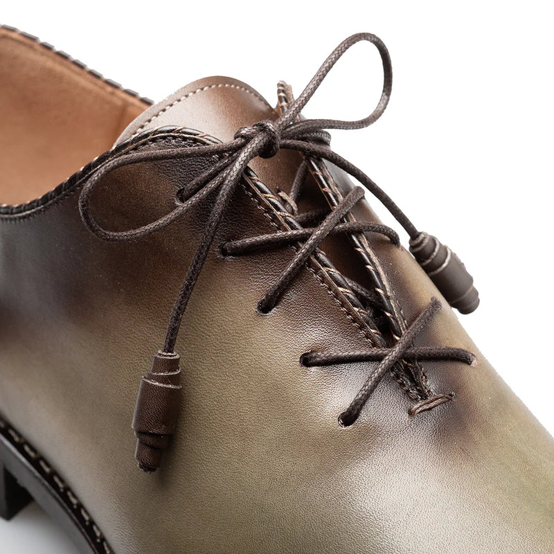 Mezlan Olive-Brown Lace-Up Men&