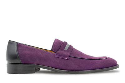 Mezlan Purple Slip-On Men's Shoes Galeno Suede Penny Loafer Style-21247