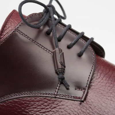 Mezlan Soka Burgandy Cap-toe Men's Lace-Up Dress Shoes Genuine Leather