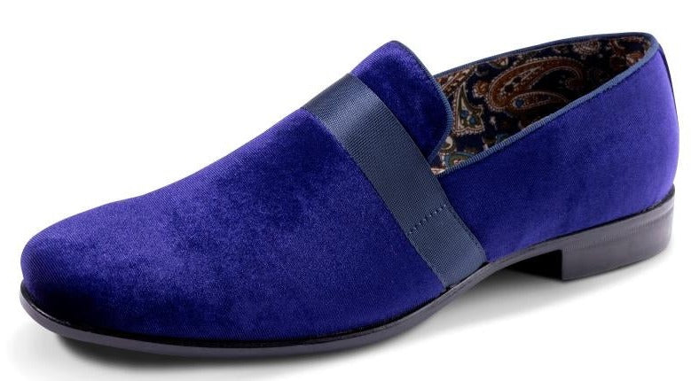 purple velvet dress shoes mens Mens Purple Velvet Dress Loafers w/ Mega Rhinestone Buckle After Midnight 6909 S