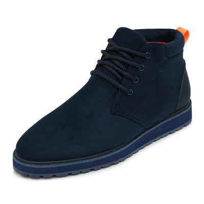 Navy Blue Men's Casual Lace Up Boot Suede TAYNO Style No: The Maple