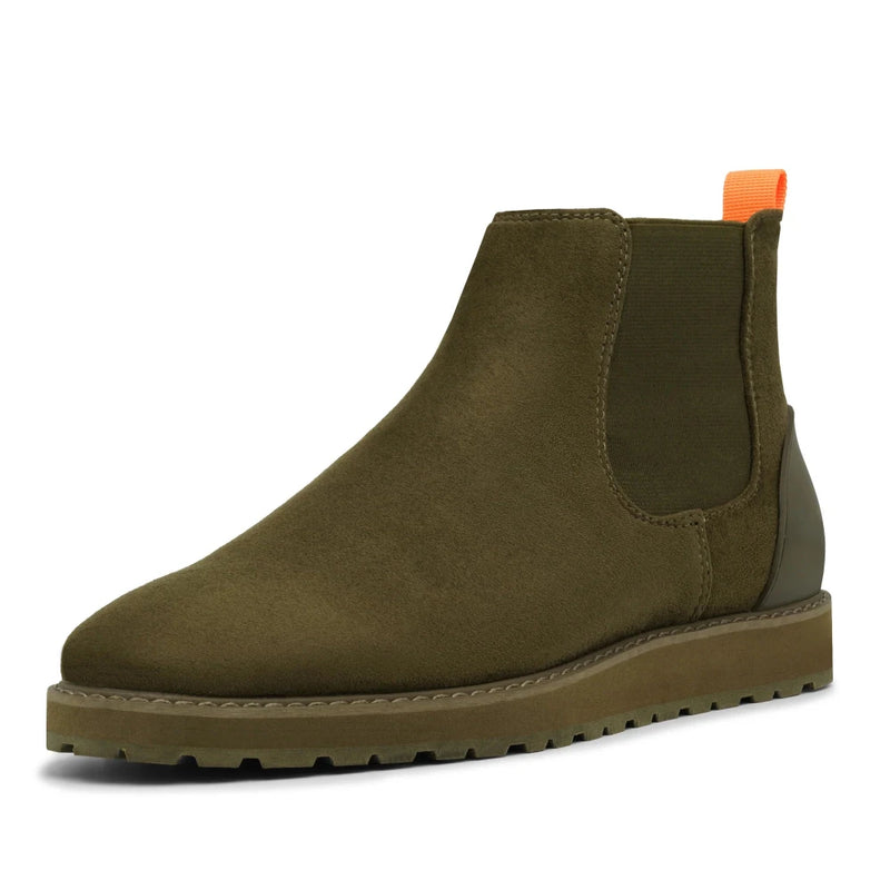 Olive Suede Chelsea Boots Casual Fashion Design Sneaker-The Mustella