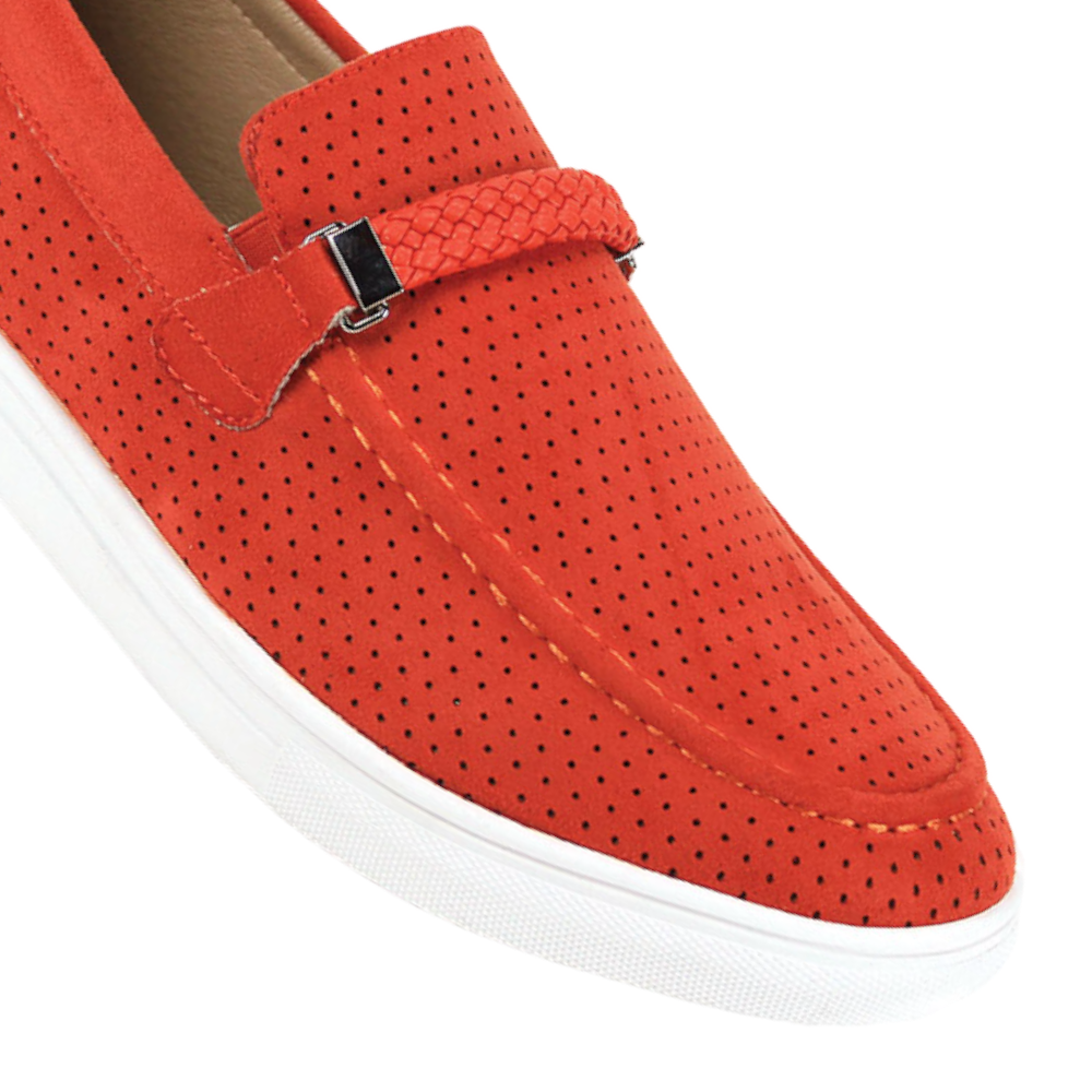 orange men dress shoes Men's Loafer Slip-On Casual Suede Material Style No-6998 Girl size:6 new30-123sale115 chelsea boots men EMERY ROSE Apricot Plus