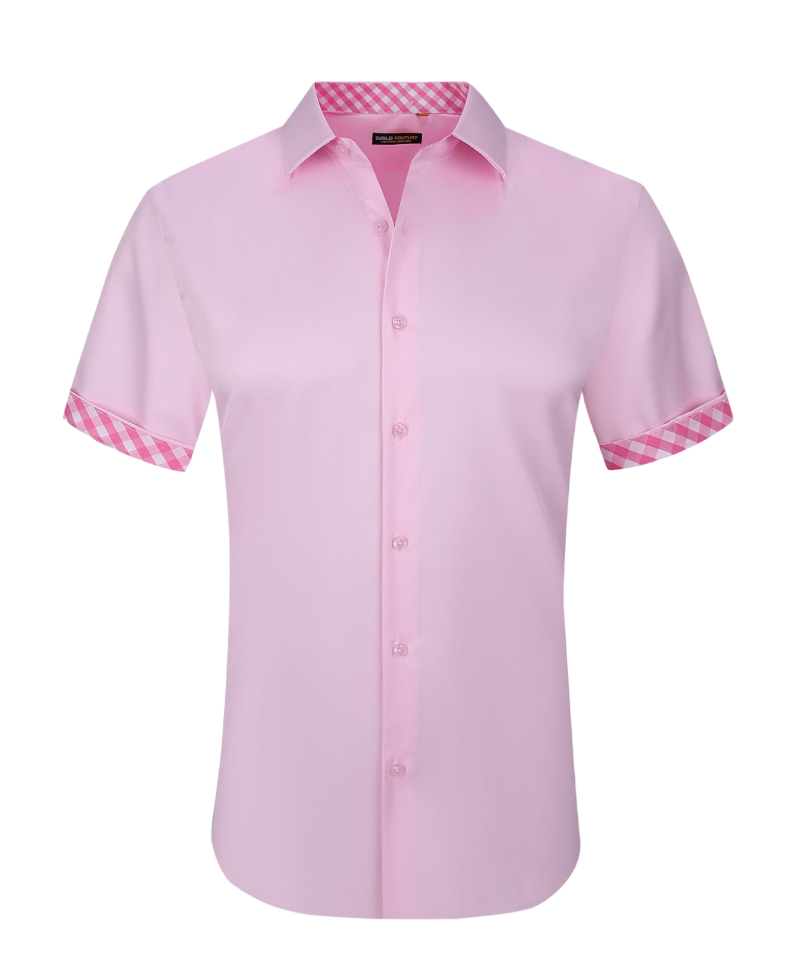 mens short sleeve pink dress shirt Halyard SS Dress Shirt