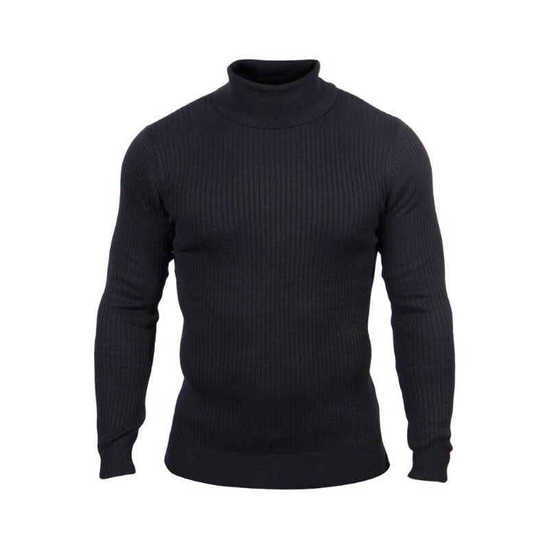 Prestige Black Men's Turtleneck Sweaters RegularFit Pullover Sweater