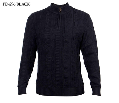 Prestige Black Men's Zip-Up Sweaters Style No: PD-296