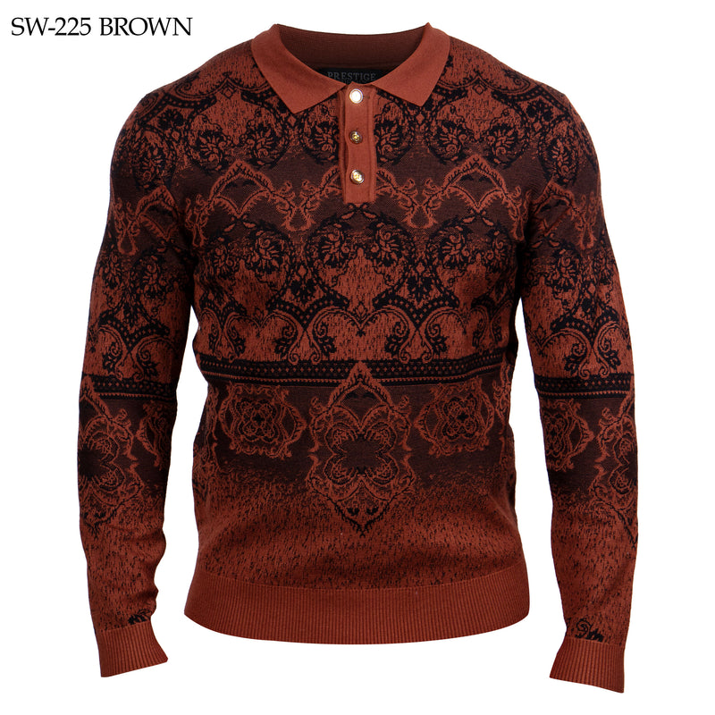 Prestige Polo Sweater JGOR BROWN SW-225