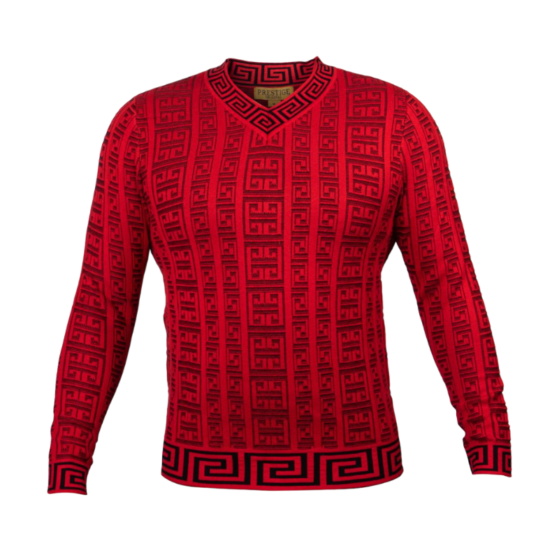 Prestige Red V-Neck Men&