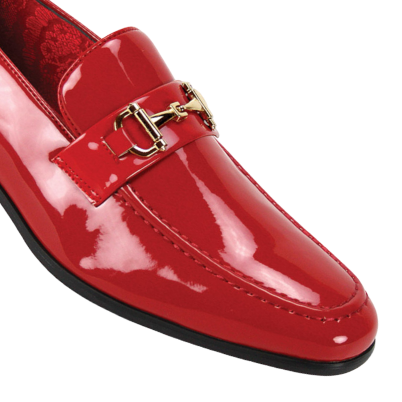 Globe footwear red men's patent leather dress shoes gold buckle tuxedo – DESIGN MENSWEAR Globe footwear red men's patent leather dress shoes gold buckle tuxedo – DESIGN MENSWEAR