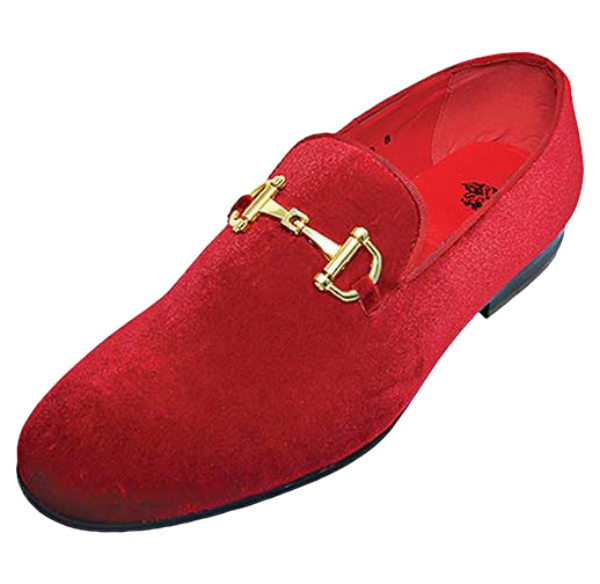 Royal Shoes Men's Red Velvet Slip-On Gold Buckle Fashion Tuxedo Loafer DESIGN MENSWEAR Royal Shoes Men's Red Velvet Slip-On Gold Buckle Fashion Tuxedo Loafer DESIGN MENSWEAR