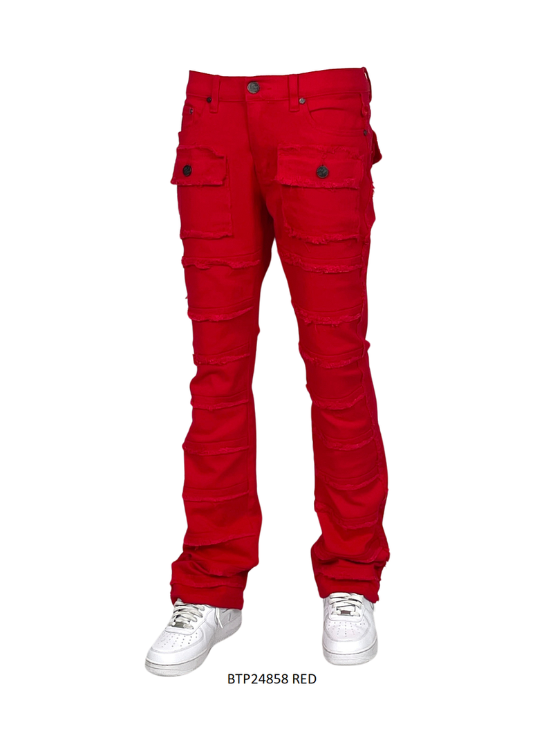 Red Stacked Jeans Men&