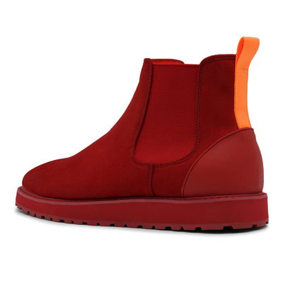 Red Suede Chelsea Boots Casual Fashion Design Sneaker -The Mustella