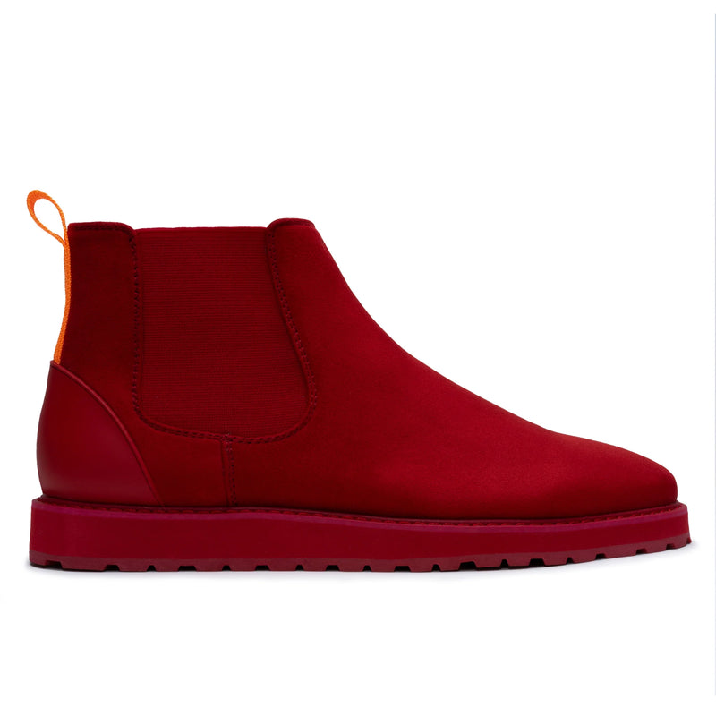 Red Suede Chelsea Boots Casual Fashion Design Sneaker -The Mustella