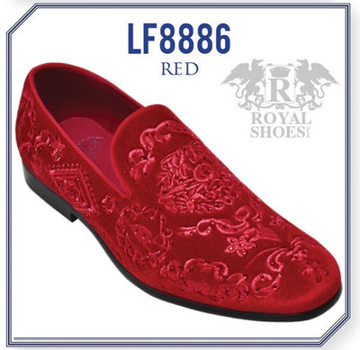 Red luxury shoes men's velvet shoes slip on loafer tuxedo dress shoes