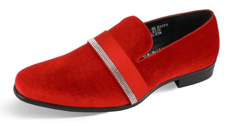 Red velvet slip on men&