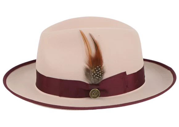 Rose-Brown Brim Trim Steven Land Men&