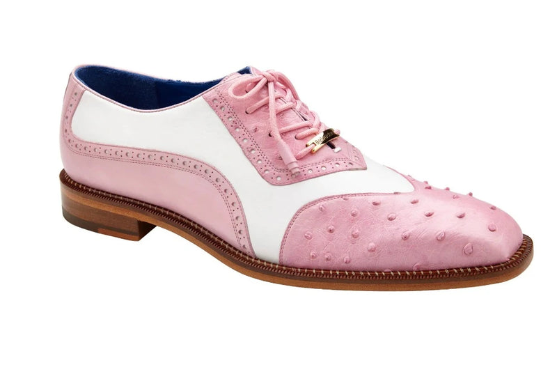 Rose Pink/White Belvedere Wingtip Lace-Up Men&