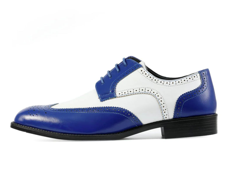 Royal Blue Two-Tone Wingtip Men&