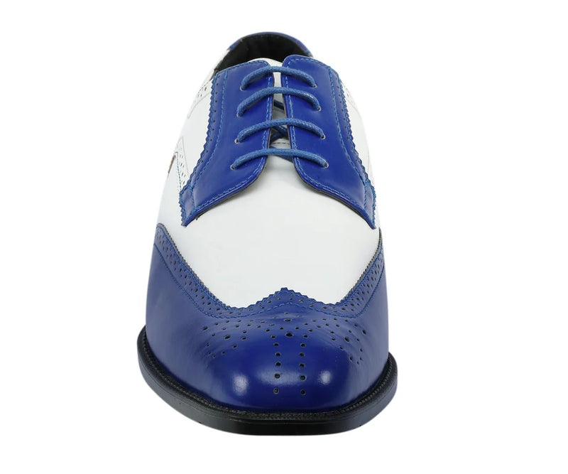 Royal Blue Two-Tone Wingtip Men&