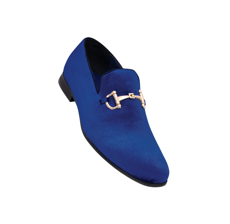 green emerald velvet dress Royal shoes men's royal blue velvet slip on loafers gold buckle – DESIGN  MENSWEAR