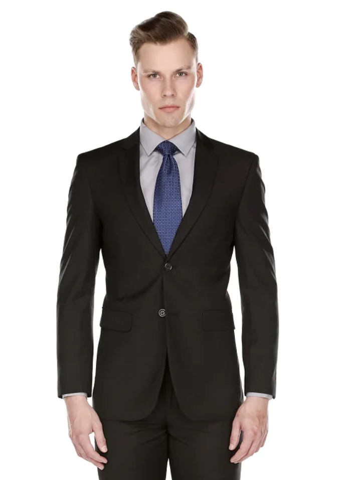 Black Slim-Fit Men&