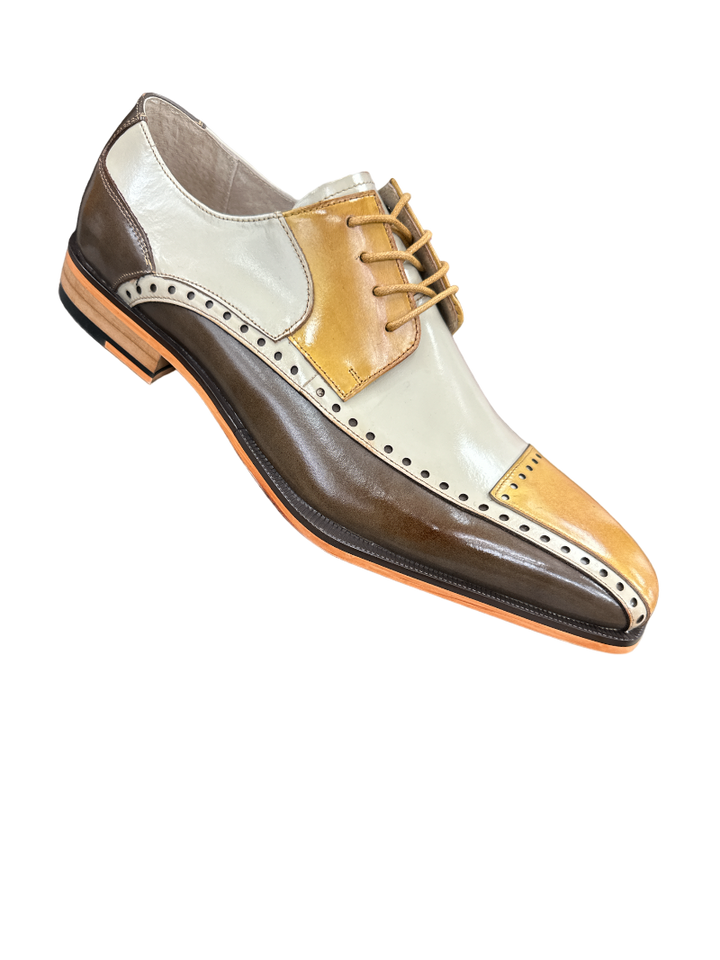 Stacy Adams Shoes Plaza Modified Cap Toe Oxford Olive Multi Size 9.5