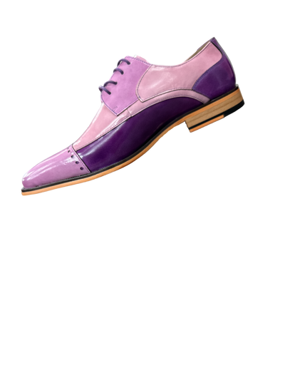 Stacy Adams Plaza Purple Men's Multi Color Lace-Up Dress Shoes Oxford Cap Toe