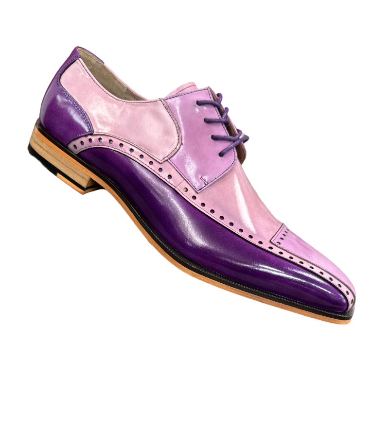 Stacy Adams Shoes Plaza Modified Cap Toe Oxford Purple Multi Size 12