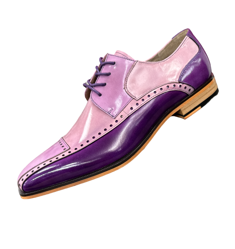 shoe color with purple dress Stacy Adams Shoes Plaza Modified Cap Toe Oxford Purple Multi Size 12