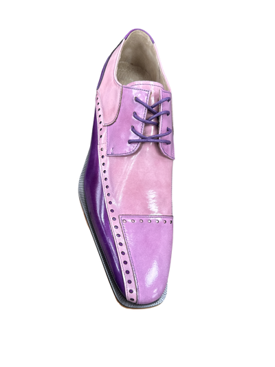 Stacy Adams Plaza Purple Men's Multi Color Lace-Up Dress Shoes Oxford Cap Toe