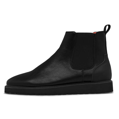 Black Men's Slip-On Boot TAYNO Leather Casual Chelsea Sneaker The Mustella-L