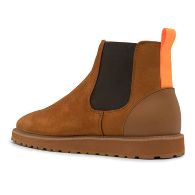 Camel Suede Chelsea Boots Casual Fashion Design Sneaker -The Mustella