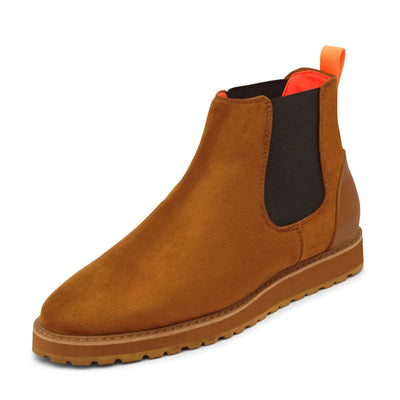 Camel Suede Chelsea Boots Casual Fashion Design Sneaker -The Mustella