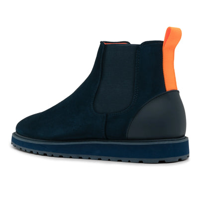 Navy Suede Chelsea Boots Casual Fashion Design Sneaker-The Mustella